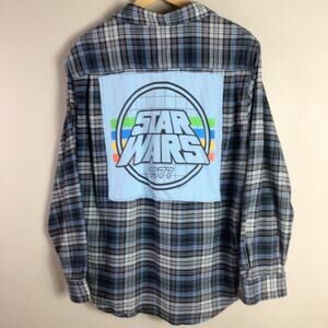 Reworked Retro STAR WARS 1977 Flannel rugged disney Large